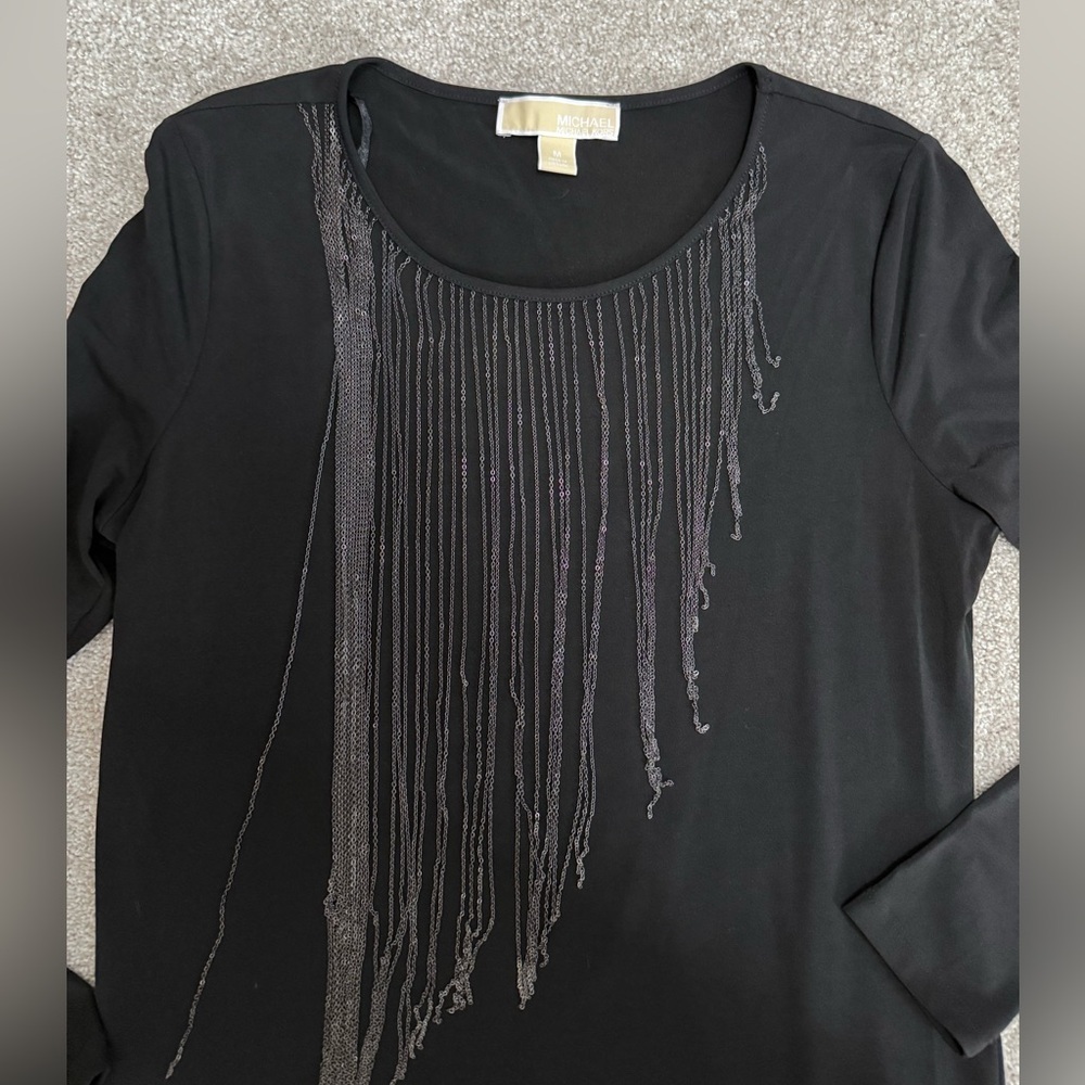 Michael Kors - Chic Black Chain Embellished Dress - size Medium - Perfect cond. - Picture 6 of 14
